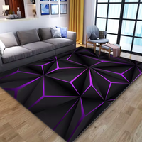 Tapis de sol de luxe à motif géométrique, vente directe usine, technologie d'impression 3D Vision, tapis sensoriel pour salon 40*60cm