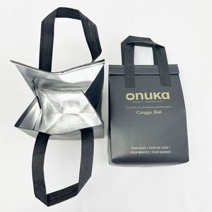 Sac isotherme pour aliments personnalisé avec logo, recyclable, imperméable, en tissu non tissé, sacs isothermes pour déjeuner - Product Image 3