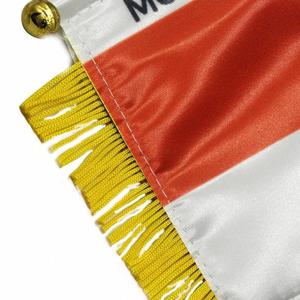 Custom Logo Hanging MONACO Pennant <b>Flag</b> for Car Rearview Mirror and Home Decoration Digital Printing Techniques - Product Image 4