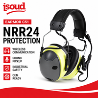 Casque de protection auditive électronique sans fil à réduction active du bruit NRR24 avec amplification sonore pour la sécurité industrielle et le tir