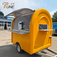 Chariot alimentaire personnalisable en acier inoxydable, cuisine mobile sur remorque, entièrement équipé pour la vente de glaces et de café