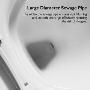Inodoro de Cerámica Moderno de Una Pieza, Alargado, para Baño y Uso Doméstico, con Certificación CUPC - Product Image 3