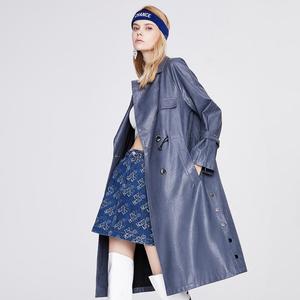 معطف واق من المطر من النايلون رائج جديد Shearling نسائي أبيض رمادي - Product Image 1