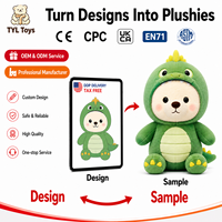 Jouets en peluche personnalisables en tissu court, rembourrage en coton PP, hauteur 11-30 cm, certifiés CE/CPC, faible MOQ, conception personnalisée, promotion