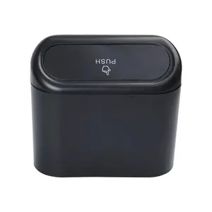 Car Trash Can With Lid Front Door Hanging Storage Box Multifunctional Portable Storage Box Car Dust Case Rubbish Garbage