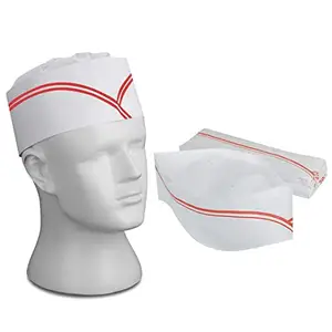White Single-use Paper Chef Hat Set Adjustable Kitchen Cooking Chef headgear for Food Restaurants Soda Jerk Home Hotel Kitchen