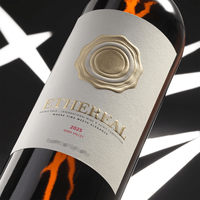 Etiqueta para Botellas de Vino, Cerveza y Whisky, Papel de Arte Texturizado de Lujo con Relieve 3D, Resistente al Aceite, Impermeable, de Alta Calidad, Ecológico y Reciclable