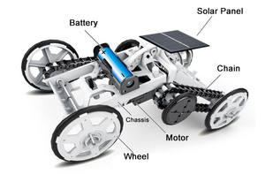 Vehículo de escalada de energía Solar 4WD para transformación, juguete educativo artesanal - Product Image 4