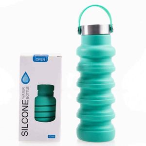 Bouteille d'eau de sport pliable en silicone pour le fitness - Product Image 3