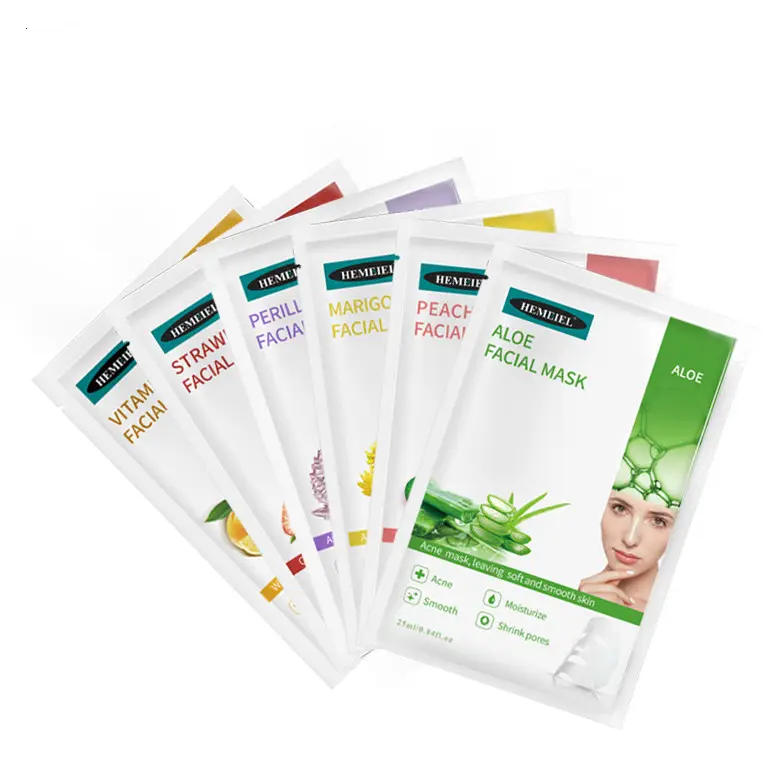 VC aloe pore shrinking acne moisturizing brightening tightening skin care fruit face sheet mask