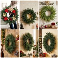 Guirlande de Noël promotionnelle pour la maison, le jardin, les fêtes, la décoration de porte, guirlande de Noël décorée
