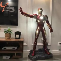 Sculpture décorative grandeur nature personnalisée de Iron Man Mk50 Marvel, version lumineuse, en résine et fibre de verre