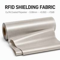 Tela de Poliéster/Cobre Níquel Tejida con Recubrimiento Antiestático y Protección RF Faraday Contra Electromagnetismo para Forro de Cortinas