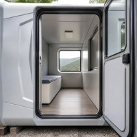 Maison capsule spatiale de luxe en acier avec cuisine, cabane préfabriquée moderne pour villa, complexe hôtelier, vie de vacances, écologique, anti-corrosion