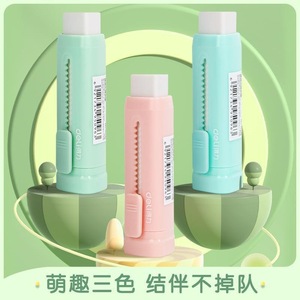 Gomme à effacer Deli Push Eraser 71145, forme triangulaire avec mécanisme de verrouillage, pour enfants, usage scolaire - Product Image 2