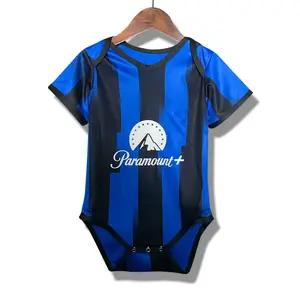 Camisa de futebol personalizada para bebês, uniforme de secagem rápida 24/25 para a temporada nova, roupa de bebê