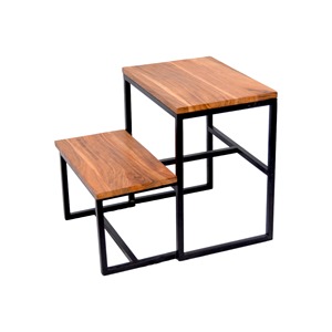 Household Retractable Factory Wood Double <b>Step</b> Foot Rest With Non Slip Surface Foot <b>Stool</b> Bedside 2-<b>step</b> <b>Stool</b> for Kitchen - Product Image 3