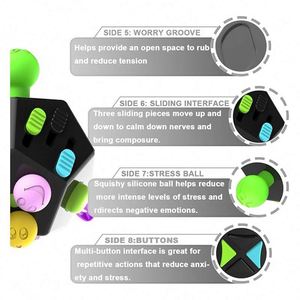 Jouet anti-stress rotatif à 360 degrés en forme de dés, idéal pour la thérapie sensorielle des doigts, outils de salle de classe, commande en gros - Product Image 5