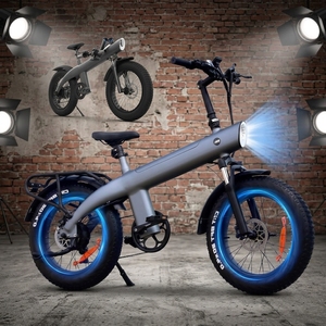 Bicicleta Eléctrica de Montaña KIIXN Q3 para Adultos, Motor de 500 Vatios, Neumáticos Gruesos de 20 Pulgadas, con Batería de Litio Extraíble, Diseño Único de Delfín Q3 - Product Image 1