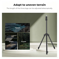 Trépied en aluminium pliable inversé WF WT-8063 - 1,9 m/74,8 pouces, support d'éclairage portable pour boîte à lumière, lumière LED, photographie vidéo
