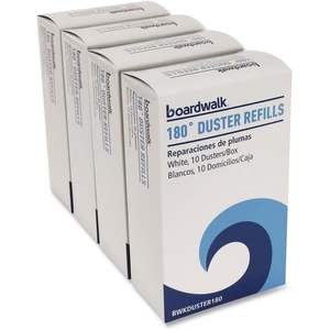 Recharges de plumeaux de nettoyage Boardwalk 96493-BWK 180 fibres douces et moelleuses, tête en plumes blanches, 40/carton pour le nettoyage domestique - Product Image 6