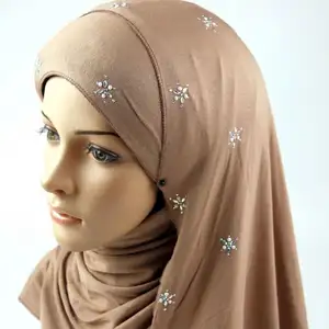 Phong Cách Mới Sequined Áo Cotton Amira Hijab Của Phụ Nữ Hồi Giáo Head SCARF Trung Quốc Bán Buôn Tùy Chỉnh Cô Gái Hijab