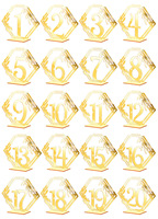 Cartes de place en acrylique de haute qualité numéro de table de mariage 1-20 avec support de support pour réception de mariage