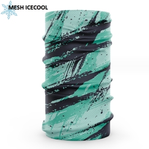 Personalizado sin costuras malla hielo fresco cuello polaina al por mayor al aire libre multifuncional tubo de refrigeración Bandana para montar pañuelo impreso - Product Image 1