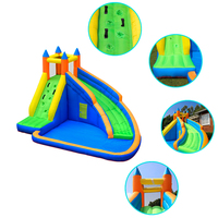 Château gonflable d'été Moonwalk pour l'extérieur avec toboggan aquatique 400x300x250cm Capacité 3 personnes