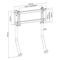 Support de moniteur de simulation de course LRS09-SR01, support de sol pour écran unique, bras réglable VESA pour simulateur de jeu, configuration de cockpit