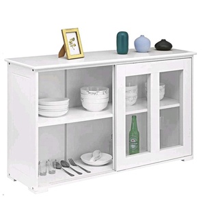 <span class=keywords><strong>Mueble</strong></span> de Almacenamiento de Madera Tradicional Industrial Acolchado, Móvil y Seguro, Mesa Auxiliar de Sofá, Estante de <span class=keywords><strong>Cocina</strong></span> <span class=keywords><strong>Estrecho</strong></span> con 2 Puertas Extraíbles - Product Image 1
