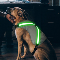 Nouveauté : Gilet LED réfléchissant moderne et écologique pour chien, contrôlé par application, en polyester, pour l'été