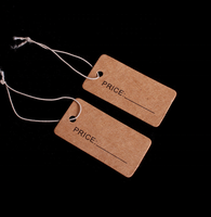 Étiquettes suspendues en carton kraft recyclé, étiquettes de vêtements en papier, étiquettes tissées personnalisées, étiquettes imprimées, étiquettes de vêtements durables, 1 pièce