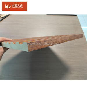 Prix d'usine <span class=keywords><strong>MDF</strong></span> sculpté avec placage de grain de bois Panneaux muraux acoustiques en bois Panneau de <span class=keywords><strong>baguette</strong></span> en latte de bois insonorisé pour chambre à coucher hôpital - Product Image 4