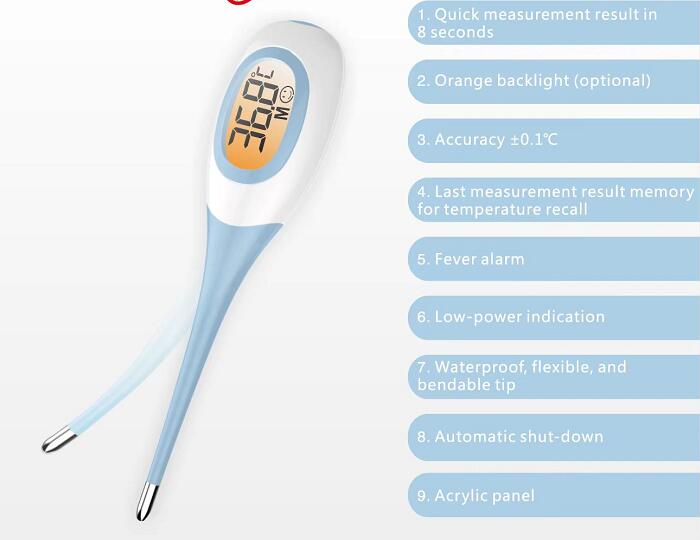 Fast Reading High Quality Medical Electronic Digital Thermometer with large screen display