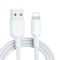 Cable de Carga Rápida USB-L 3A PD de 1m/2m/3m, Cable de Datos Trenzado de Nailon para Teléfono Móvil, Laptop, Banco de Energía, Cámara, Impresora