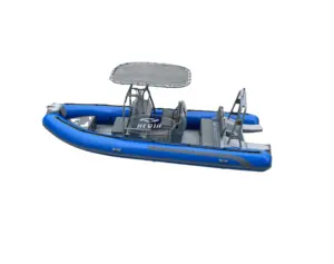 Hedia 2024 New RHIB 580 CE Durable Hypalon Rigid Inflatable Aluminum Rib 5.8m Boat For Sale