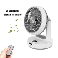 Ventilateur de circulation d'air turbo de table portable intelligent de 45W ventilateurs de circulation d'air électriques à oscillation 3D à vitesse de 7.5 m/s