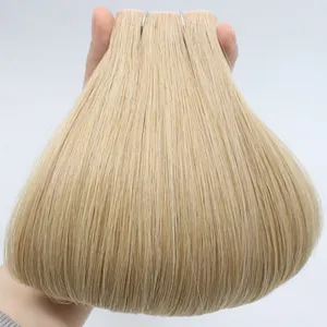 Fermaglio all'ingrosso nell'estensione dei capelli 100 capelli umani cuticola diritta allineata senza soluzione di continuità nelle estensioni dei capelli