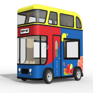 รถเข็นขายอาหารและเครื่องดื่มไฟฟ้าสี่ล้ออเนกประสงค์ สำหรับขายชานมและกาแฟ - Product Image 1