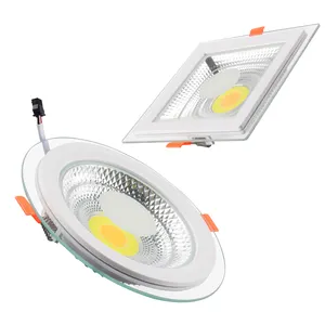 Lampu sorot led 7W cob bundar tersembunyi, lampu sorot bawah bisa diredupkan tiga warna AC165-265V mudah dipasang