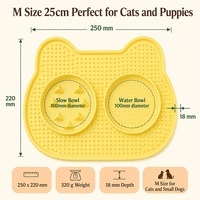 BPlus Bulk Tapis de léchage en silicone en forme de chat mignon, gamelle anti-glouton et bol à eau, compatible lave-vaisselle, vente en gros, MOQ 50, 3 couleurs en stock