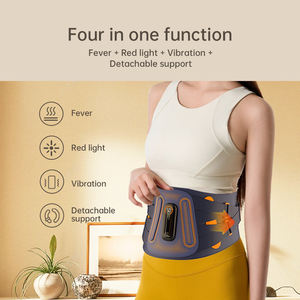 Sabuk Lumbar pemijat pinggang lampu merah portabel, sabuk pendukung Lumbar pelangsing elektrik fisioterapi kompres panas - Product Image 3