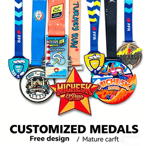 Médailles personnalisées avec emblèmes de feu et de montagne pour les festivals culturels ethniques, médaille en métal 3D en relief et émaillée avec centre creux - Product Image 5