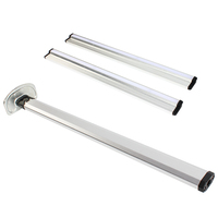 Pied de table pliant CAPEXRV avec rails de guidage de 50 cm, en alliage d'aluminium argenté, pour camping-car et caravane