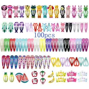 Grampos de cabelo estampados e animais, grampos de cabelo para meninas, de metal, presilhas pastel, presilhas para crianças e adolescentes - Product Image 1