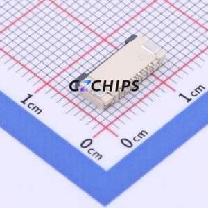 FPC-1.0FX-6PWBH20 FFC/FPC Connector SMD,P=1mm Connector Flip Cover Type Bottom Contact 6P 1mm - Product Image 2