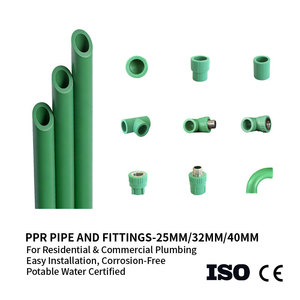 อุปกรณ์ข้อต่อท่อ PPR ทนแรงดันสูง ขนาด 32 มม. 40 มม. 50 มม. ได้รับการรับรองมาตรฐาน ISO PN20 PN25 สำหรับงานประปาเชิงพาณิชย์ - Product Image 1