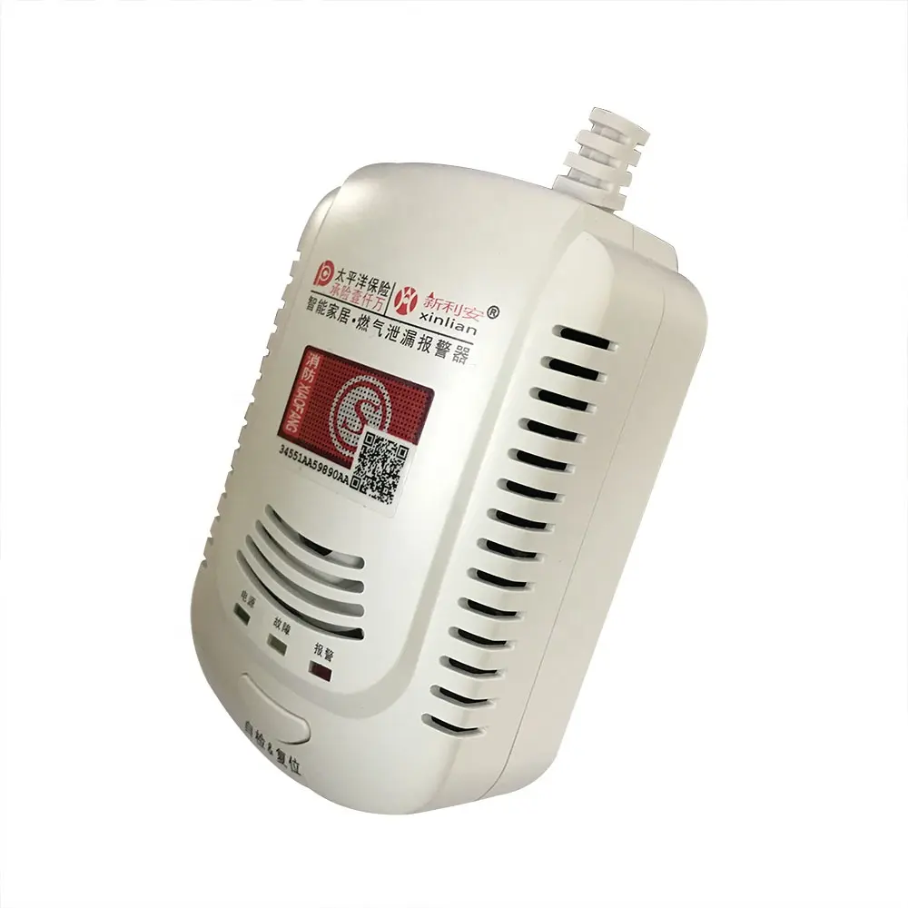 Goede kwaliteit onafhankelijke brandbaar gaslek alarm lpg gas detector met 9V oplaadbare batterij