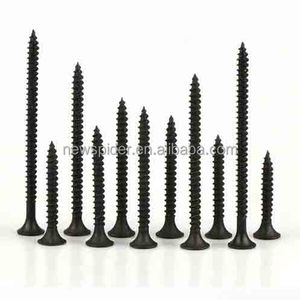 براغي فوسفات سوداء برأس مسطح للألواح الجبسية 6 × 1 للصفائح المعدنية مترية 3.5 × 25 - Product Image 5